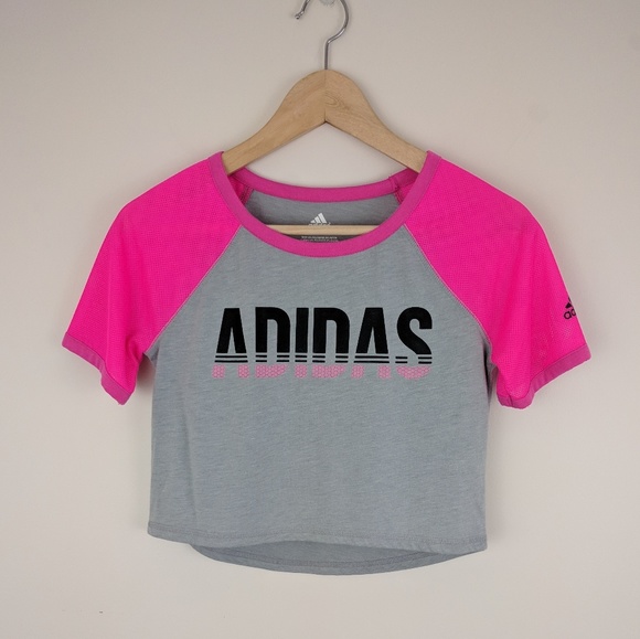 adidas Other - Adidas Cropped Mesh Sleeve T-shirt